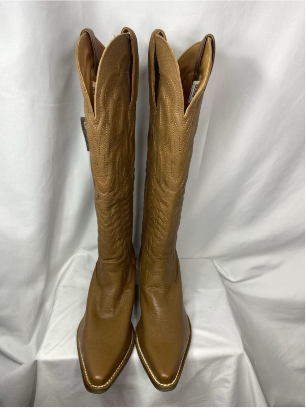 Dingo Ladies Raisin Kane Red Leather Western Tall Boots 8.5 Brown Rodeo Cowgirl - Picture 3 of 11